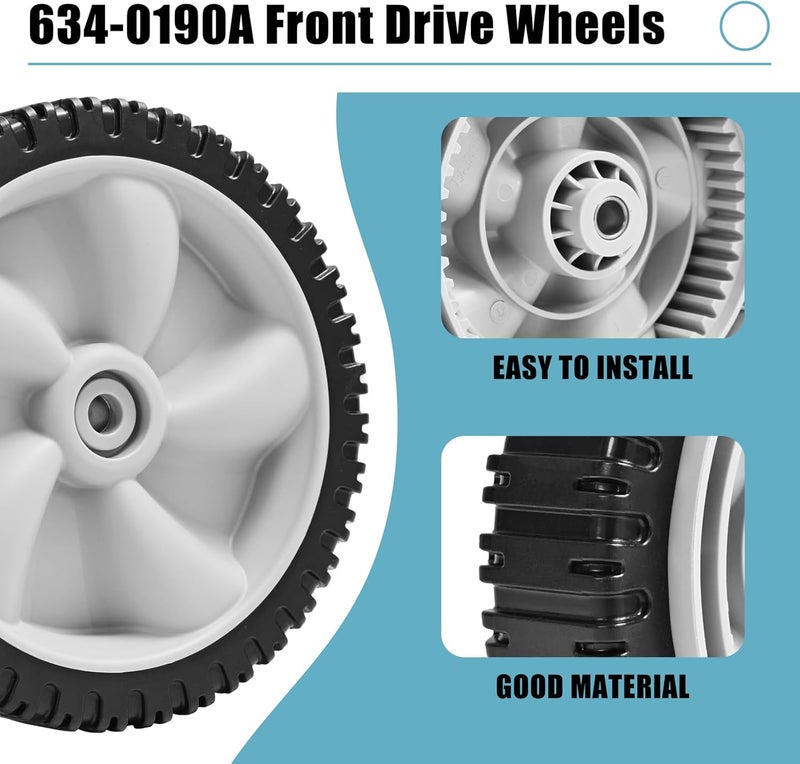Sutmorly 734-04581 8" Lawn Mower Wheels Replacement for MTD 634-0190(A), Front Drive Wheels Compatible with MTD, Yard Man, Craftsman, Huskee, Yard Machines Self Propelled Walk-Behind Mowers, 2 Pack - Image 3